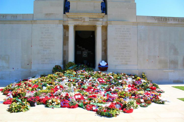 The Australian Cemetery of the First World War at Villers-Bretonneux in Somme, France