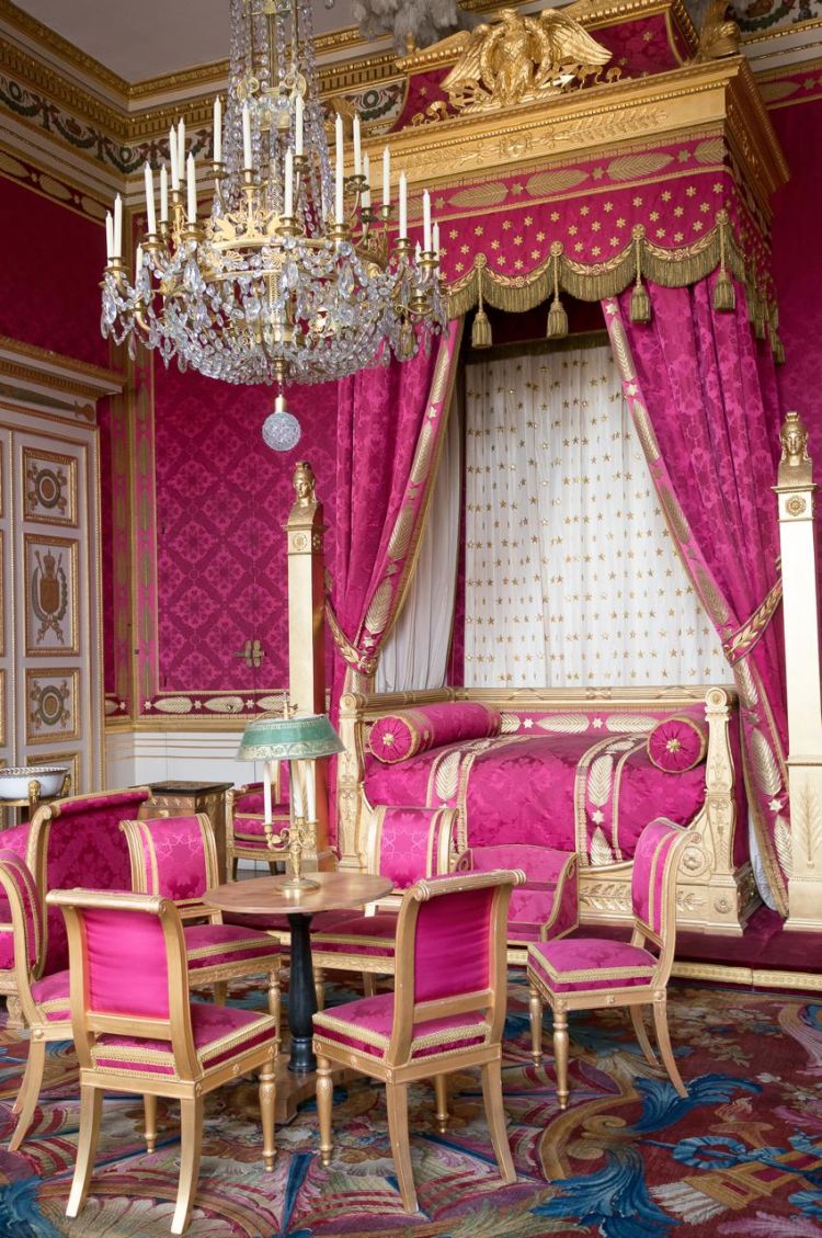 Napoleon Bonaparte's bedroom in the Compiègne Palace in Oise