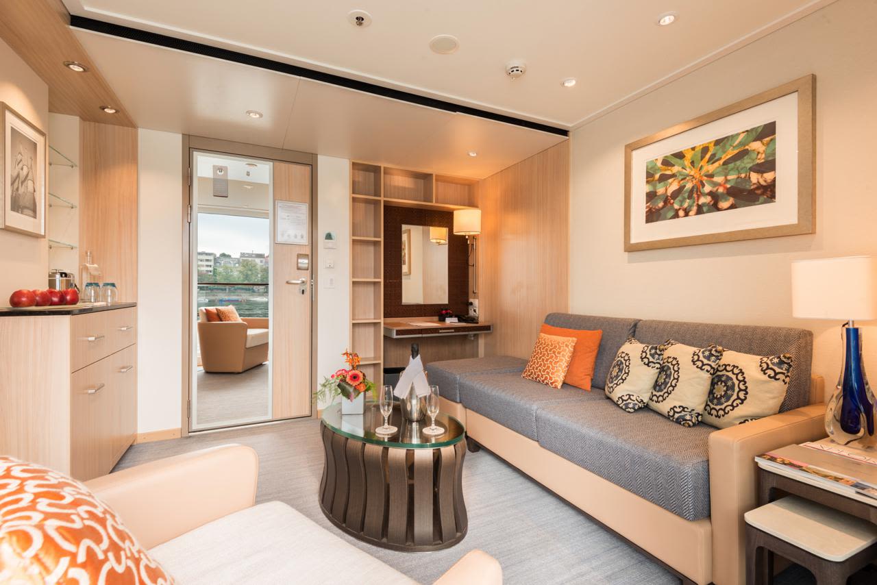 A Veranda Suite on board a Viking Longship